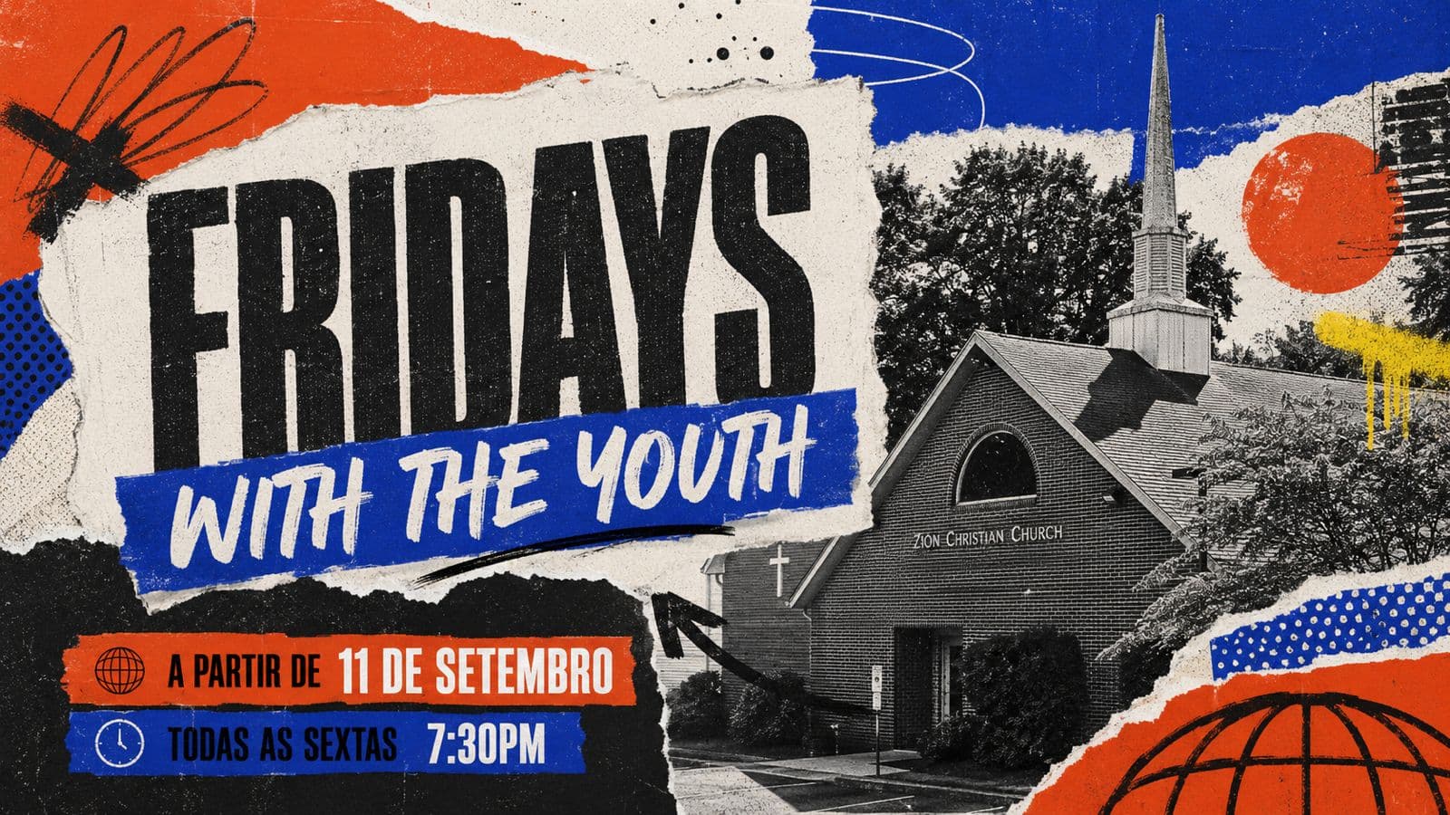 Banner com Friday with the youth a partir de 11 de setembro